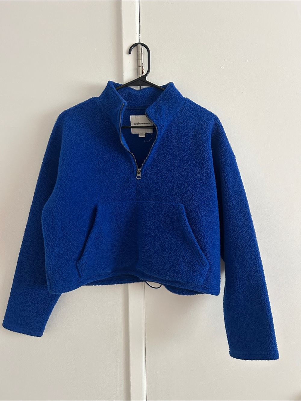 American Eagle Outfitters Royal Blue Fleece Half-Zip Pullover